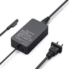 img 3 attached to 44W 15V 2.58A Power Supply Charger for Surface Pro 3,4,5,6,7, Laptop 1,2,3, Book 1,2, Go 1,2 - Includes USB Port