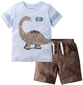 img 4 attached to Gorboig Little Cotton Clothing Monkey 4T Boys' Clothing: Stylish and Comfortable Apparel for Young Boys