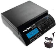 ⚖️ black ultraship 55 postal scale by my weigh with power supply adapter logo