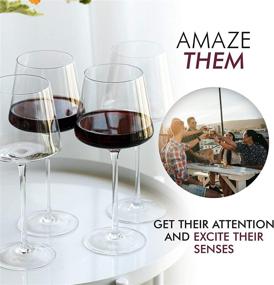 img 2 attached to Modern Red Wine Glasses Set