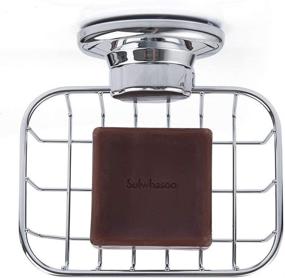 img 1 attached to 🚿 ARCCI Stainless Steel Suction Shower Caddy with Soap Dish and Double Bath Hook - Bathroom Shelf Basket for Shampoo, Conditioner, and 3 Bathroom Accessories