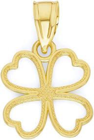 img 3 attached to Solid Clover Pendant Charm Jewelry