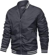 stay stylish and protected with tacvasen men's lightweight windbreaker bomber jacket logo