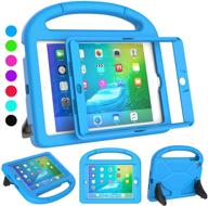 📱 suplik ipad mini 1/2/3 for kids: durable shockproof protective cover with built-in screen protector and handle stand - blue logo