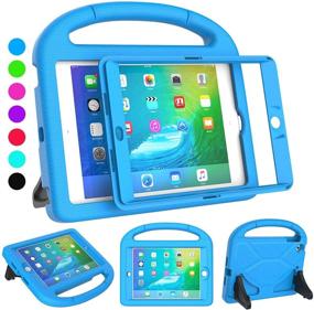 img 4 attached to 📱 SUPLIK iPad Mini 1/2/3 for Kids: Durable Shockproof Protective Cover with Built-in Screen Protector and Handle Stand - Blue