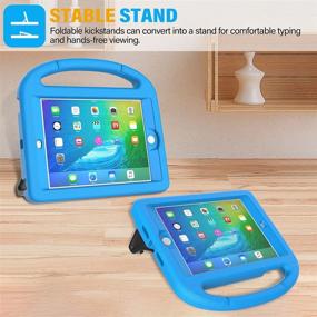 img 2 attached to 📱 SUPLIK iPad Mini 1/2/3 for Kids: Durable Shockproof Protective Cover with Built-in Screen Protector and Handle Stand - Blue