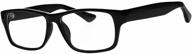 🤓 geek style frame real glass reading glasses with clear lenses offering reading magnification range from +0.25 to +3.00 (1.50) logo