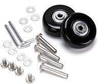 🎒 f-ber suitcase luggage wheels replacement kit - od40/45/50/54/60/64mm wheels with abec 608zz bearings - inline skate outdoor replacement set of (2) wheels in multiple sizes logo