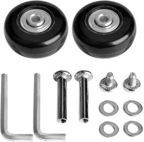 img 3 attached to 🎒 F-ber Suitcase Luggage Wheels Replacement Kit - OD40/45/50/54/60/64mm Wheels with ABEC 608zz Bearings - Inline Skate Outdoor Replacement Set of (2) Wheels in Multiple Sizes