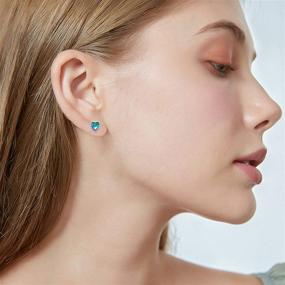 img 2 attached to 💎 Hypoallergenic Crystal Stud Earrings for Women and Girls – 925 Sterling Silver, Minimalist Design with Screw Backs for Pierced Ears