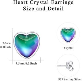 img 1 attached to 💎 Hypoallergenic Crystal Stud Earrings for Women and Girls – 925 Sterling Silver, Minimalist Design with Screw Backs for Pierced Ears