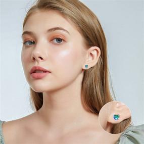 img 3 attached to 💎 Hypoallergenic Crystal Stud Earrings for Women and Girls – 925 Sterling Silver, Minimalist Design with Screw Backs for Pierced Ears