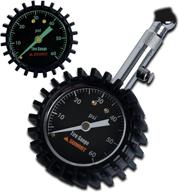 🔧 summit tools glow dial tire pressure gauge - 0 to 60 psi, hold valve, pressure bleeding button, rubber head cover - automotive accessory logo
