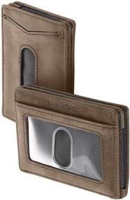 img 4 attached to Premium Leather Compact Sleeve Wallet: Stylish Men's Accessories for Cards, Cash & More