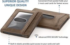 img 3 attached to Premium Leather Compact Sleeve Wallet: Stylish Men's Accessories for Cards, Cash & More