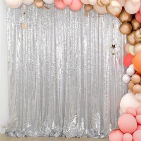 img 3 attached to 📸 4FTx6FT Sparkly Sequin Photo Backdrop for DIY Photobooth, Weddings, Parties - Silver