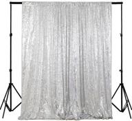 📸 4ftx6ft sparkly sequin photo backdrop for diy photobooth, weddings, parties - silver logo