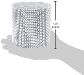 img 1 attached to Shimmering Silver Rhinestone Ribbon: Versatile DIY Wrap for Events, Showers & Crafts (10 Yard)