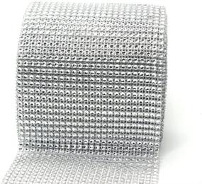 img 2 attached to Shimmering Silver Rhinestone Ribbon: Versatile DIY Wrap for Events, Showers & Crafts (10 Yard)