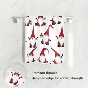 img 3 attached to 🎅 Senya Christmas Gnomes Hand Towels: Soft, Highly Absorbent Towels for Bathroom Decor