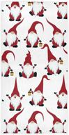 🎅 senya christmas gnomes hand towels: soft, highly absorbent towels for bathroom decor logo