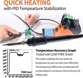 img 2 attached to 🔧 YIHUA 926 III 60W LED Display Soldering Iron Station Kit: Helping Hands, Iron Tips, Lead-Free Solder, Solder Sucker, Tweezers & More!