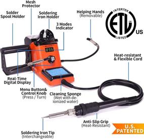 img 3 attached to 🔧 YIHUA 926 III 60W LED Display Soldering Iron Station Kit: Helping Hands, Iron Tips, Lead-Free Solder, Solder Sucker, Tweezers & More!