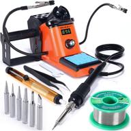 🔧 yihua 926 iii 60w led display soldering iron station kit: helping hands, iron tips, lead-free solder, solder sucker, tweezers & more! logo