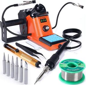 img 4 attached to 🔧 YIHUA 926 III 60W LED Display Soldering Iron Station Kit: Helping Hands, Iron Tips, Lead-Free Solder, Solder Sucker, Tweezers & More!