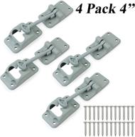 leisure coachworks 4-pack grey rv t-style door holder catch 4&#34 logo