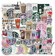 star-buck aesthetic stickers: 50pcs coffee stickers for water bottle laptop luggage guitar skateboard bumper car bike logo