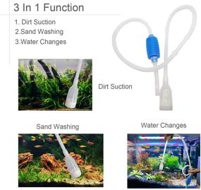 img 3 attached to Powerful Aquarium/Fish Tank Hand Vacuum Siphon Pump for Efficient Gravel Cleaning, Water Changing & Drainage - Ultimate Fish Tank Vacuum Cleaner