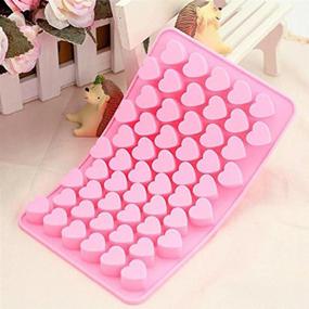 img 2 attached to ❤️ CIMERAC Silicone Mini Heart Ice Cube Mold Trays & Chocolate Molds - Pink Set of 2