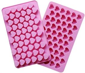 img 4 attached to ❤️ CIMERAC Silicone Mini Heart Ice Cube Mold Trays & Chocolate Molds - Pink Set of 2