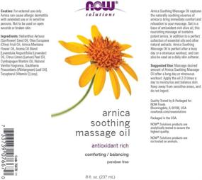 img 3 attached to 💆 Now Solutions Arnica Soothing Massage Oil: Relieve, Heal, and Calm Sore, Achy Muscles with this 8-Ounce Therapeutic Solution