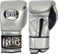 🥊 ringside cleto reyes hook and loop boxing training gloves, silver, 14 oz - premium silver boxing gloves for effective training логотип