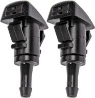 🔍 enhance your clear vision: apdty 139814 windshield washer spray nozzle set logo