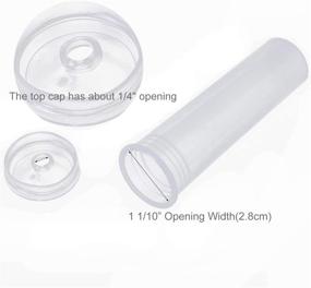 img 1 attached to 🌸 60ml Large Flower Water Tubes with Tube Rack - 4" Clear Plastic Floral Tubes Vials with Caps for Better Flower Arrangements and Milkweed Stem Cuttings - MeiMeiDa Floral Craft Supply