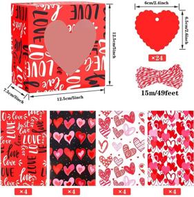 img 3 attached to 🧁 Cooraby 16 Pieces Valentines Day Cupcake Paper Boxes: Small Goodie Candy Boxes with Heart Window and Ribbons