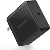 lention 60w usb c wall charger | fast charge pd adapter for iphone 11/pro/max/xs/xr/x/8/plus, macbook air/pro, ipad pro 2018 2019, nintendo switch, samsung s10/s9/s8/note 9/8 | more (black) logo