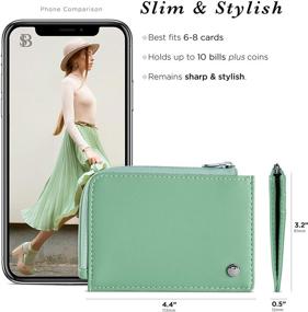 img 3 attached to Midnight Women's Leather Handbags and Wallets Set: Stylish Wallets for Women