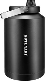 img 3 attached to 🥤 KOTUNARI Insulated 128 oz Water Jug - Large Stainless Steel Sports Bottle with Spout, Wide Mouth One Gallon Jug with Handle for Camping, Gym