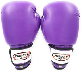 img 3 attached to 🥊 Woldorf USA Men and Women Training Fighting Sports Boxing Gloves - Heavy Punching Bag for Kids - Sparring Gloves, Kickboxing Gloves, Muay Thai Gloves and MMA Sparring Gloves - Purple Vinyl Sets (16oz)