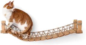 img 2 attached to 🐾 CatastrophiCreations Wall-Mounted Cat Bridge: A Playful Lounge and Toy Tree Tower for Pets