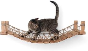 img 1 attached to 🐾 CatastrophiCreations Wall-Mounted Cat Bridge: A Playful Lounge and Toy Tree Tower for Pets