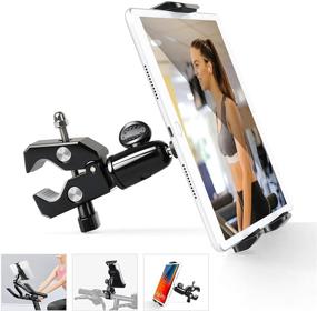 img 4 attached to 📱 Elitehood iPad Mount: Secure Tablet Holder for Spin Bike & Treadmill - Compatible with iPad, iPhone, and 4-12’’ Tablets & Smartphones