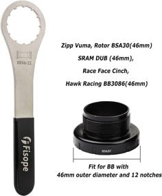 img 2 attached to 🚲 Acekit Bicycle Bearing Bottom Bracket Removal Tool: Compatible with SRAM Dub, Race Face Cinch, Rotor BSA30, Zipp Vuma, BB3086 and More (46mm OD, 12 Notches)