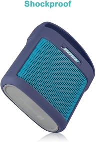 img 1 attached to Silicone Case for Bose SoundLink Color Bluetooth Speaker II - Travel Carrying Case with Handle, Stand Up Speaker Cover for Ultimate Protection (Midnight Blue)