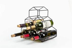 img 2 attached to 🏮 Stylish Asian Home Geometric Hexagon 6-Bottle Wine Rack for Elegant Countertop Storage