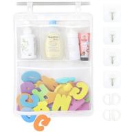 🛁 bath toy organizer: versatile hanging options, zipper closure, 14 x 20 inches logo